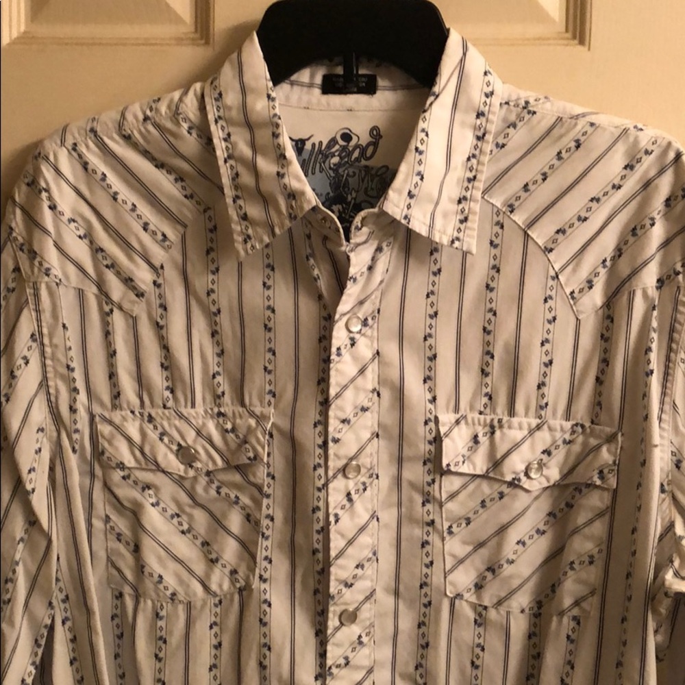 Men’s Rockabilly Western snap long sleeve shirt